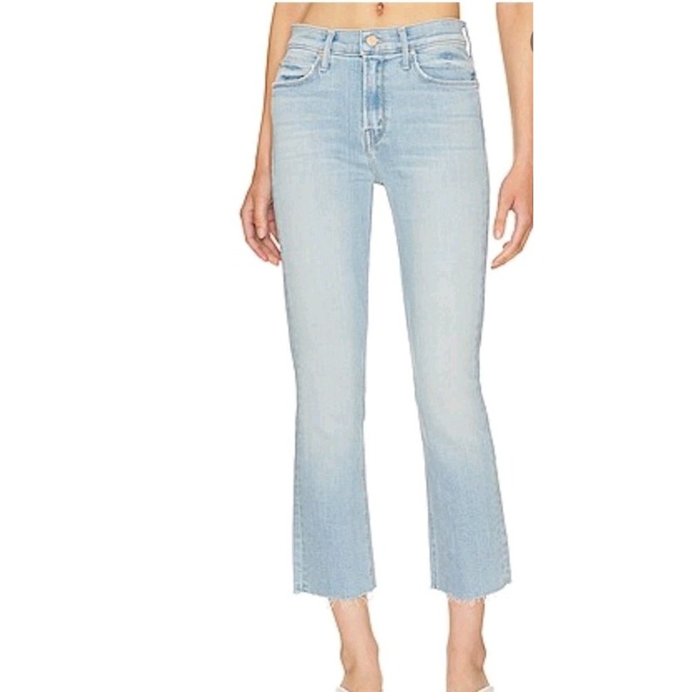 Mother Jeans 27 The Mid Rise Dazzler Crop Fray Sun Kissed WORN 1X
